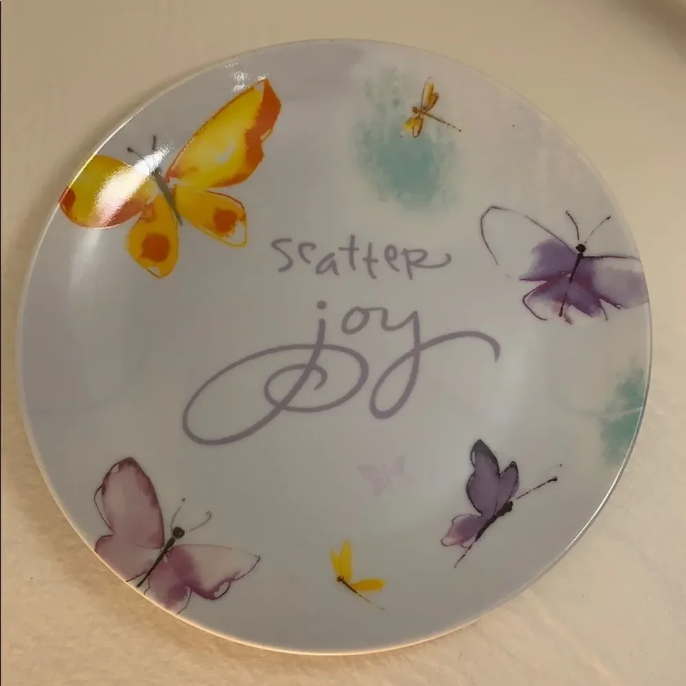 Kathy Davis Butterfly’s Promise Dream Joy Magic Heart Inspiration 4 Salad Plates